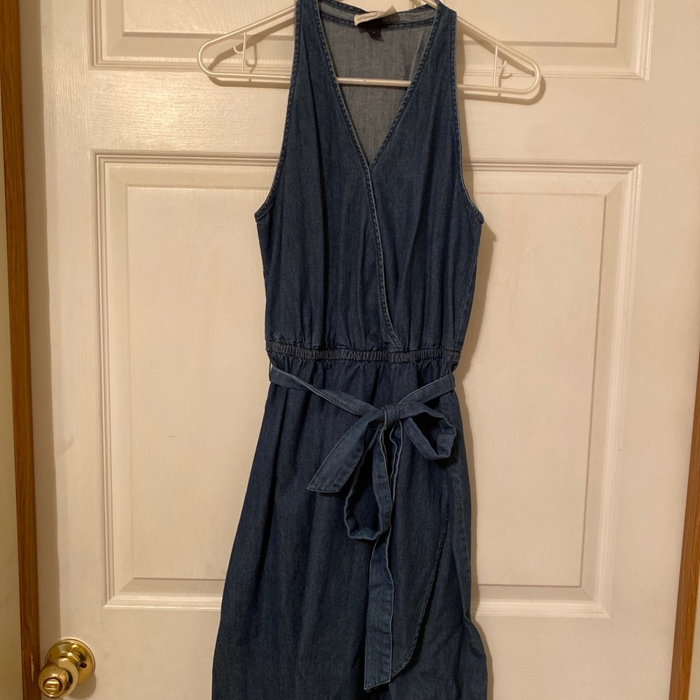 Jean wrap tank top dress